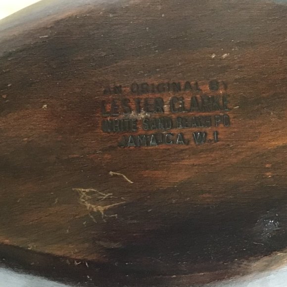 Rare Lester Clarke Fish Wood Bowl Vintage 60's - Picture 9 of 9